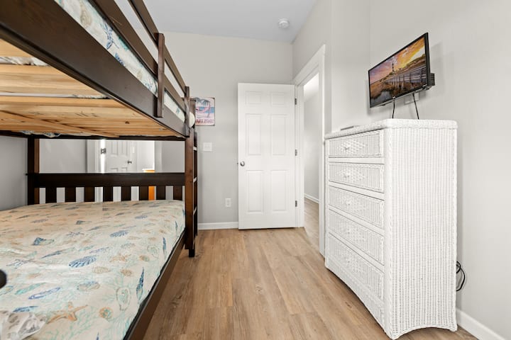 This room is located in the Southwest corner of the second floor and is great for the kiddos, with a TV and ROKU stick