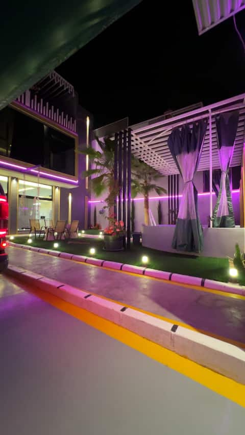 Cricket chalet with a pool, spacious outdoor patio and seating overlooking