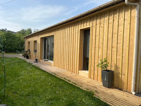 Tiny wooden house on an island with Nordic bath