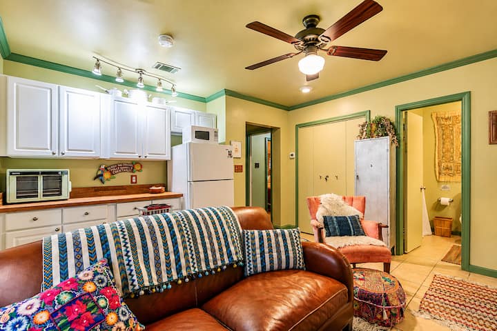 Kick back with your favorite show or enjoy a relaxed evening in this comfortable open-concept living space.