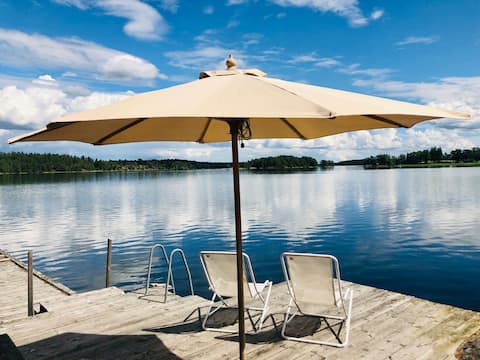 Popular Airbnb listing: Rural paradise with private jetty in Flen