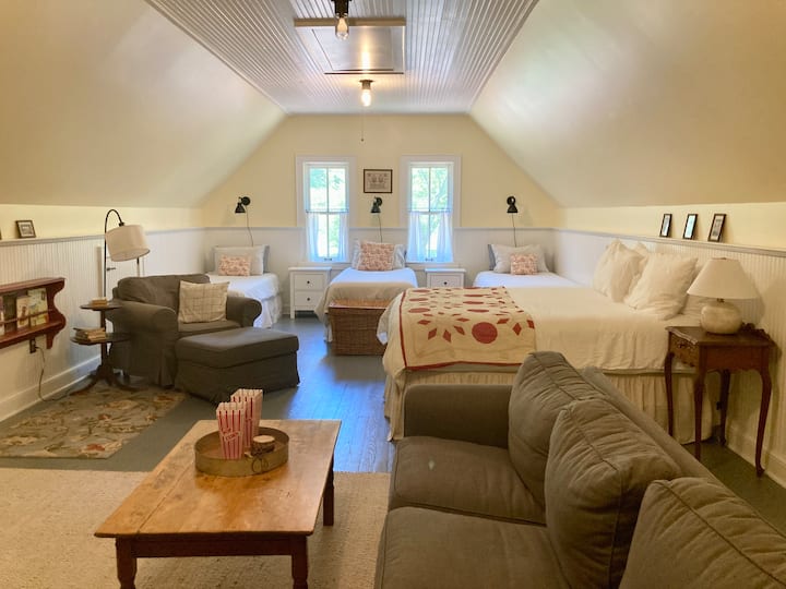 The bunkroom is the perfect place to take in a movie on the smart TV.