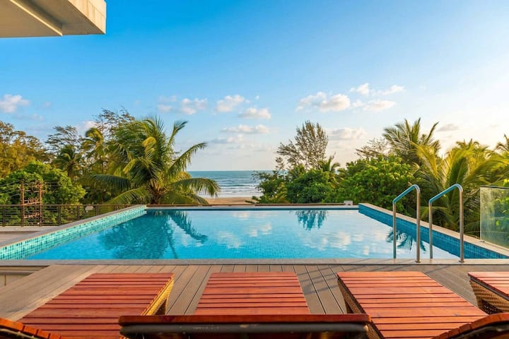 6BR|Rooftop Pool+Beach View|StayVista| Ashore @Goa