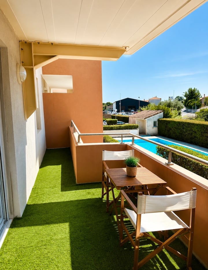 Superbe T2 Avec Piscine Et Terrasse - Mèze