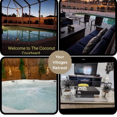 The Coconut Courtyard-Private pool & Tiki Hot tub