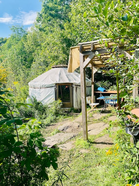 4 season Upper Yurt Stay on a VT Small Homestead