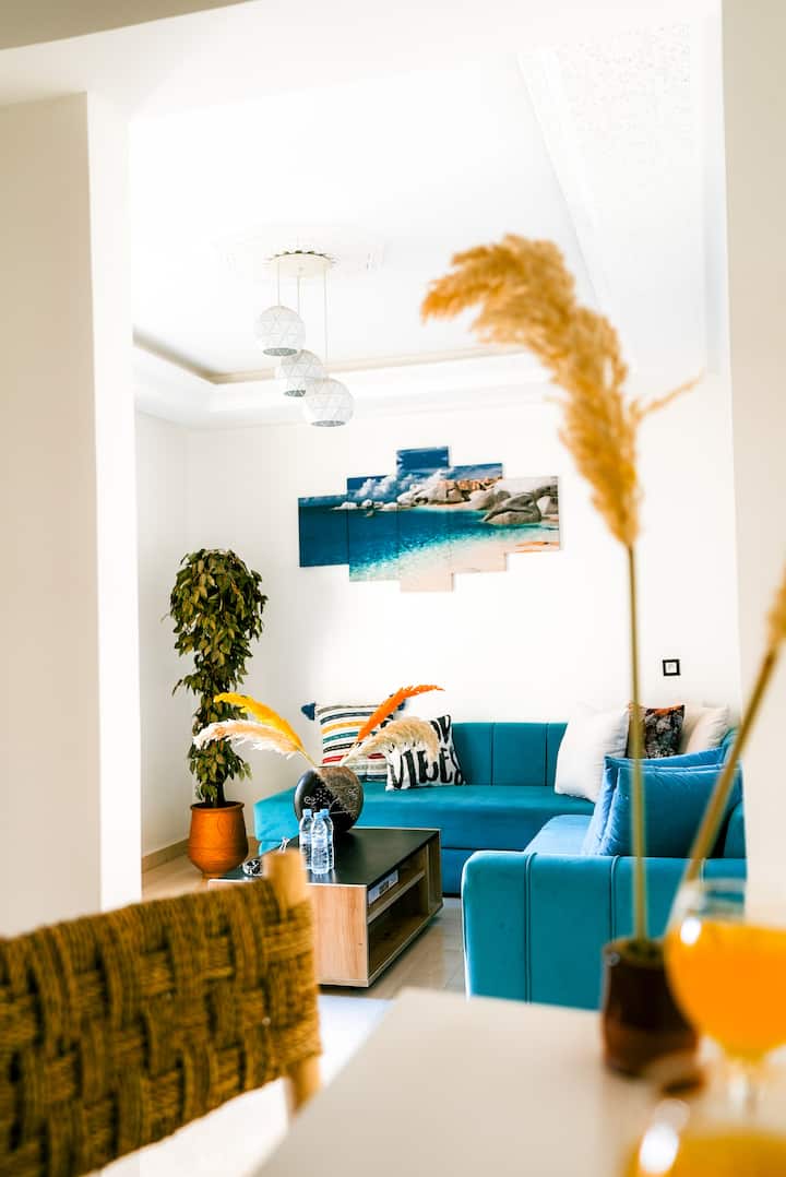 Ocean Central Apartment 1 Min Walk To Beach +Fiber - エッサウィラ
