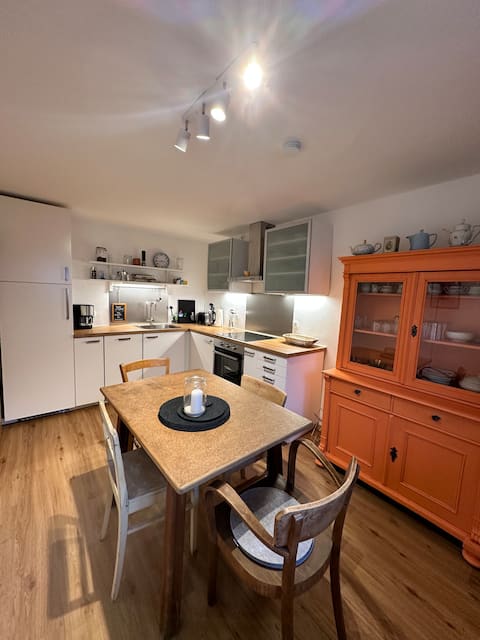 Old town apartment with Salzach river view