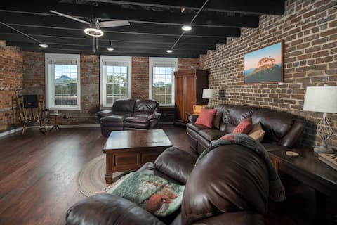 Downtown loft with a view of Pilot Mtn