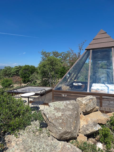 Pyramid in the heart of garrigue-mas berrugues