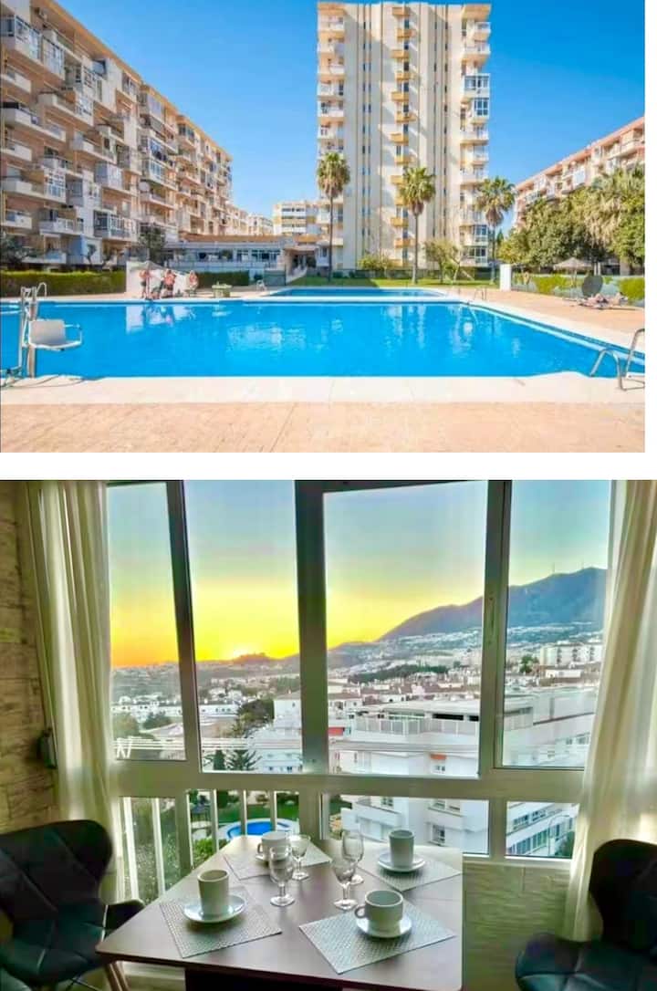 Apartamento Céntrico Con Grandes Vistas Y Piscina - Benalmádena