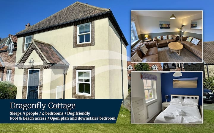 Dragonfly Cottage -Sleeps 9- Pool And Beach Access - Filey