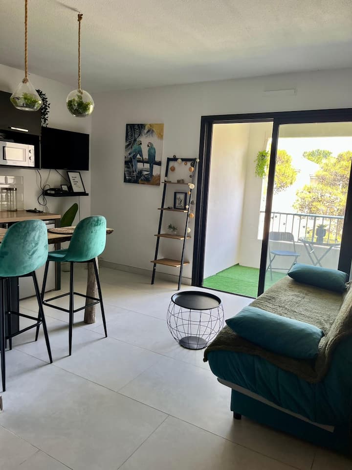 Studio Tout Confort - Clim, Piscine & Tennis - Côte d'Azur