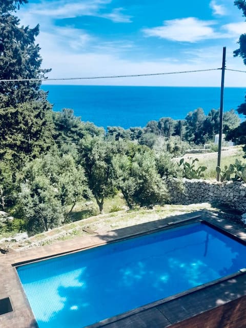 Villa Romanelli NEW, sea view, mini-pool, garden