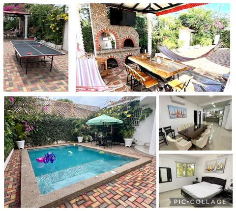 House with pool: 6 bedrooms& study. Fully equipped