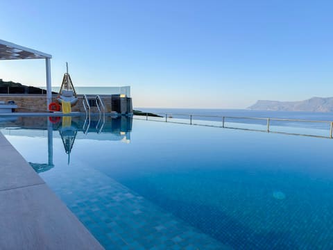 Heated Pool, Sea View, Paleokastro Luxury Villa