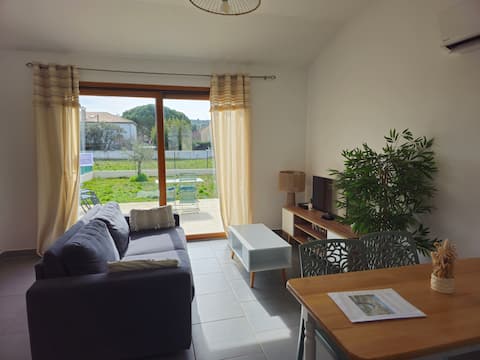 Close to Chauvet Cave, enclosed garden