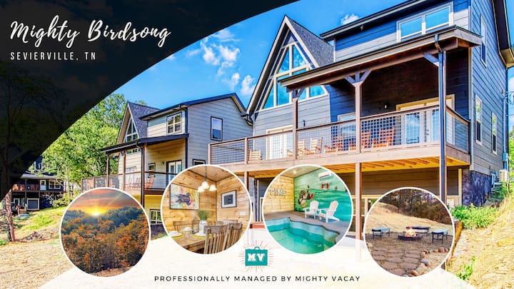 Mighty Birdsong: 2-in-1, Pools, Game Rm, A+ Views - Sevierville, TN