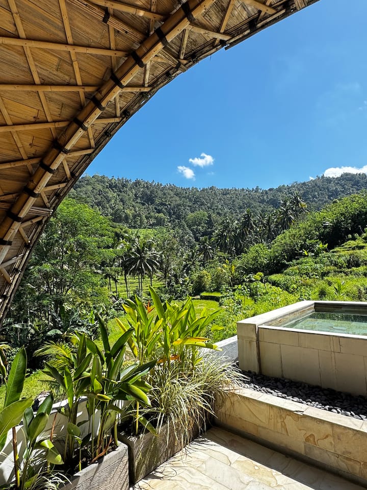Kiavik Bali Bamboo House Jungle & Rice Fields View - Sidemen