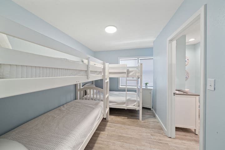 Sturdy, comfortable bunks that work just as well for teens as they do for younger guests.