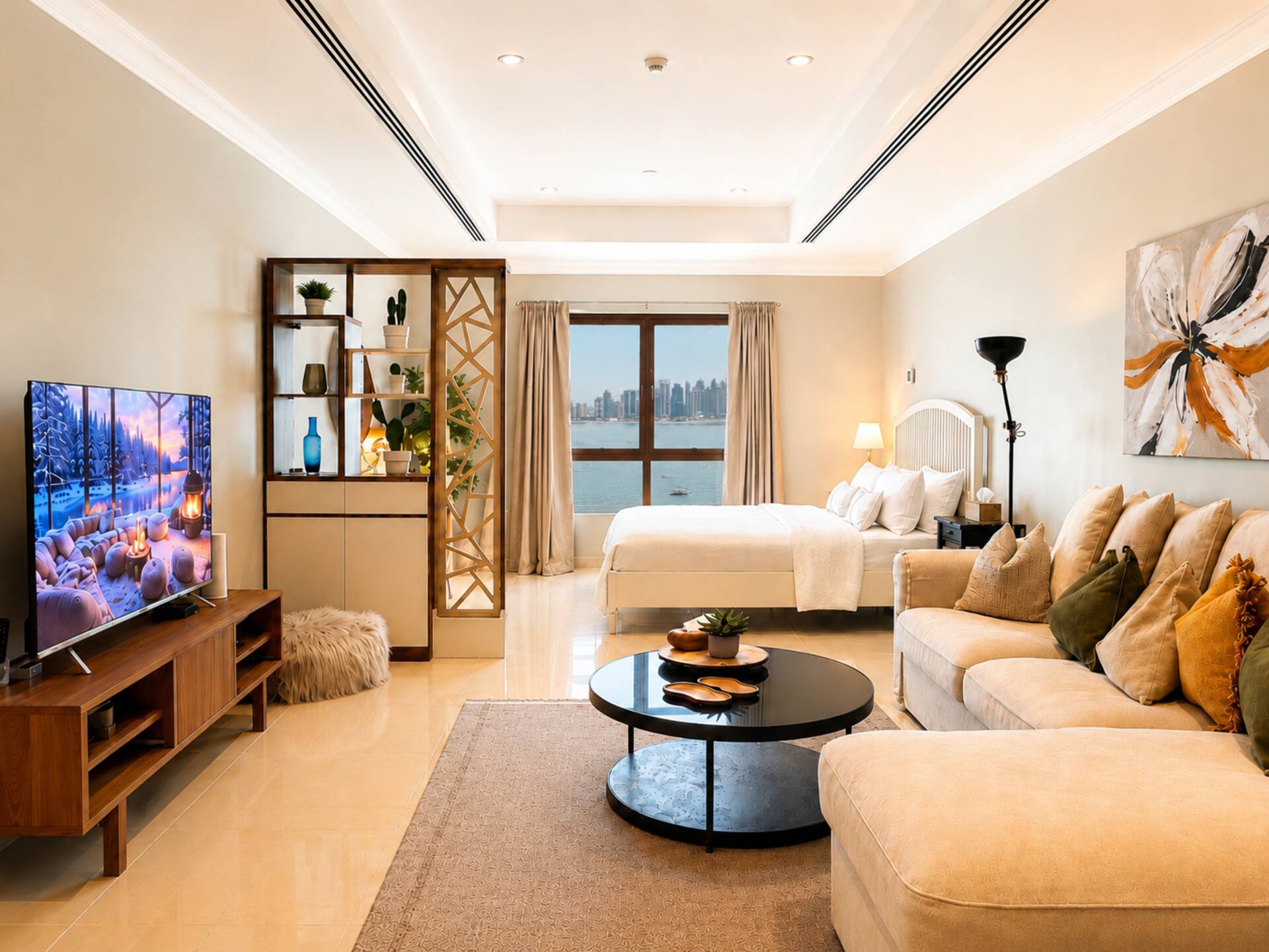 Spacious 60 sqm sea-view studio