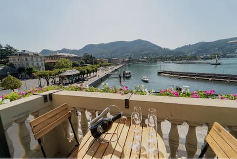 Beautiful spacious lakefront apartment with A/C & garage