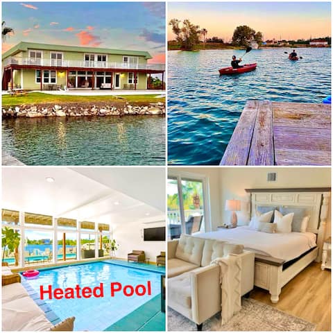 Sleeps 25+ 10 BdRm/11 Bath/Waterfront/Indoor pool+