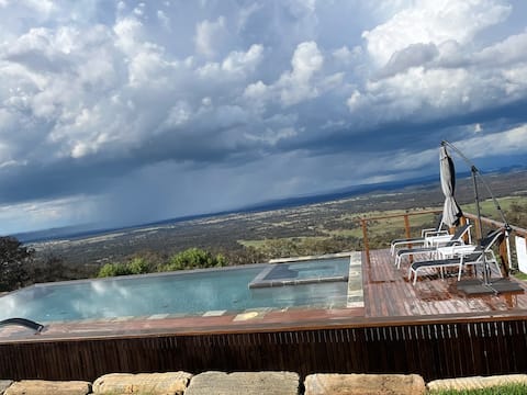 Secluded mountain home offering panoramic views