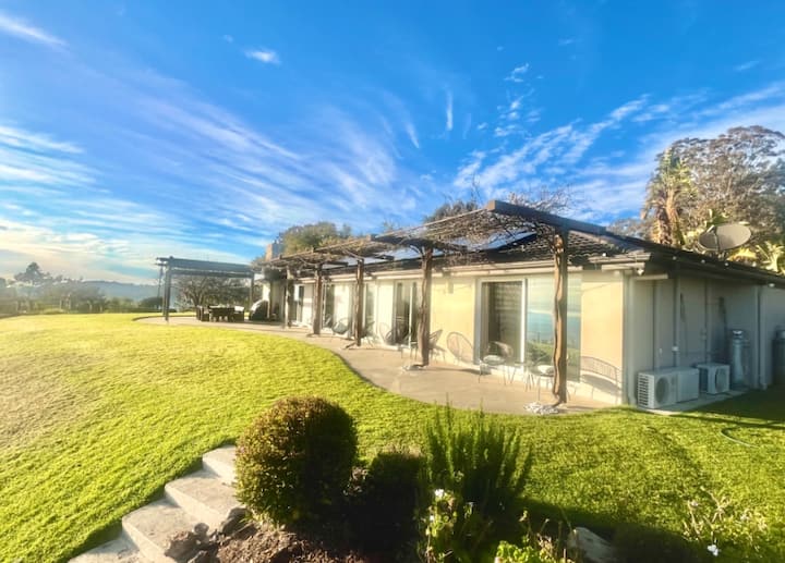 Secluded mountain home offering panoramic views