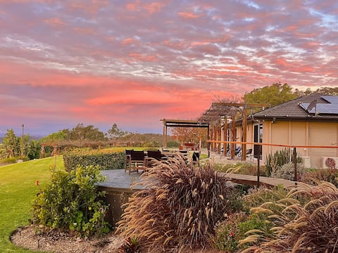 Secluded mountain home offering panoramic views