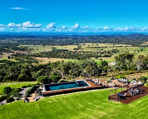 Secluded mountain home offering panoramic views