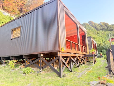 Beachfront cabin with a unique view