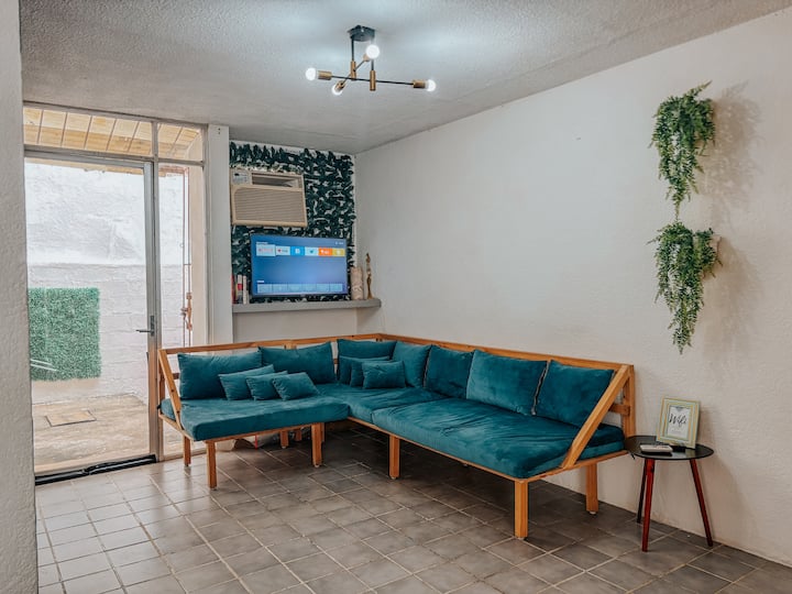 Depto Boho En Pb Para 6 2h/1b En Privada Con Patio - Villahermosa, Mexico