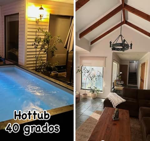 Pingueral+outdoor hot tub+quincho
