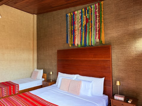Nice room, pool, AC, in front of the airport