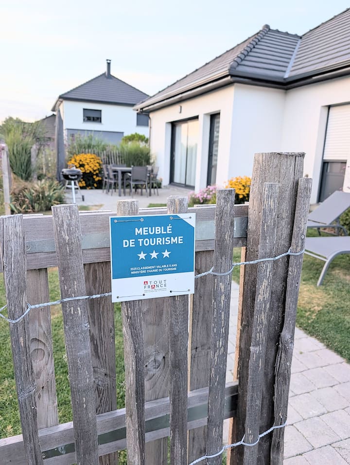 La Gloriette, 56 m², 10 min from Berck, 3 stars