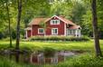 Countryside Oasis  by a Stream, Pond and Fireplace