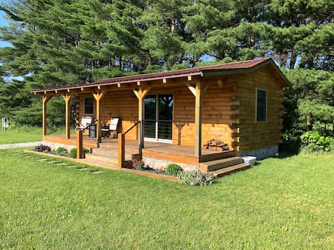 Tiny home log cabin at the pines