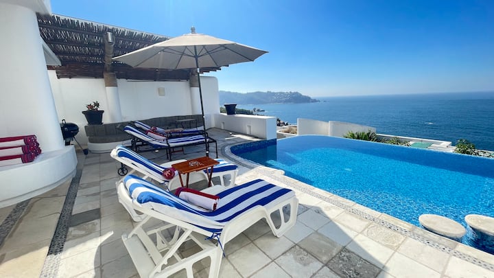 Villa Con Bellos Atardeceres Y Hermosa Vista. - Acapulco