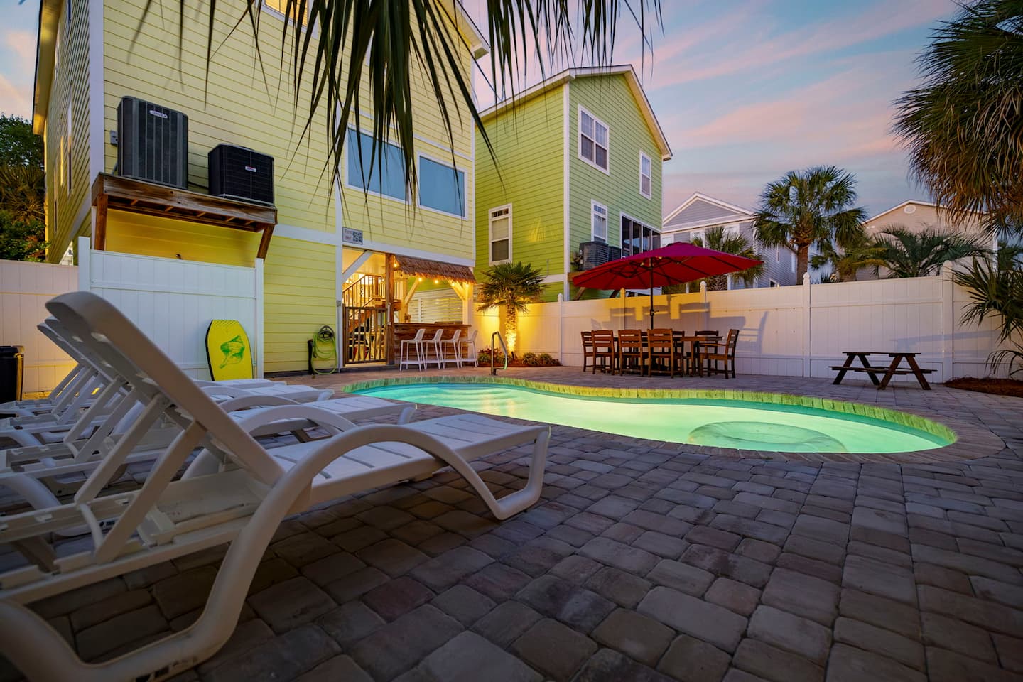Slip into the heated saltwater pool while the sun drops behind the palms. This is what you came for, and it's waiting the moment you arrive.