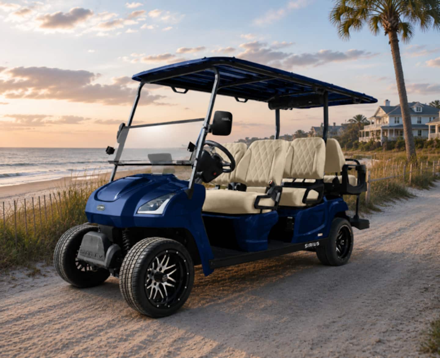 Head out in the 6-seat golf cart at twilight: beach trips, dinner runs, and pier visits all get easier without car and parking logistics.