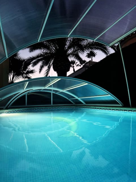 Impressive villa with heated pool