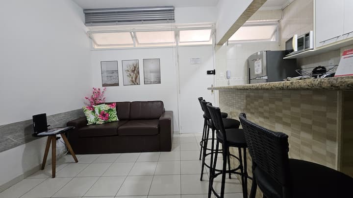 Apt 2 Quartos Em Frente  A Praia Do José Menino - Santos