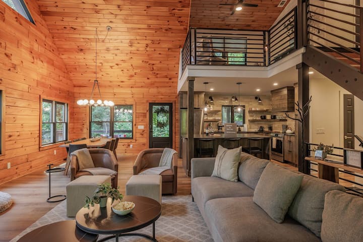 The heart of River Run — where mornings start slow and evenings linger long. The stove fireplace, the river view, the people you love most.