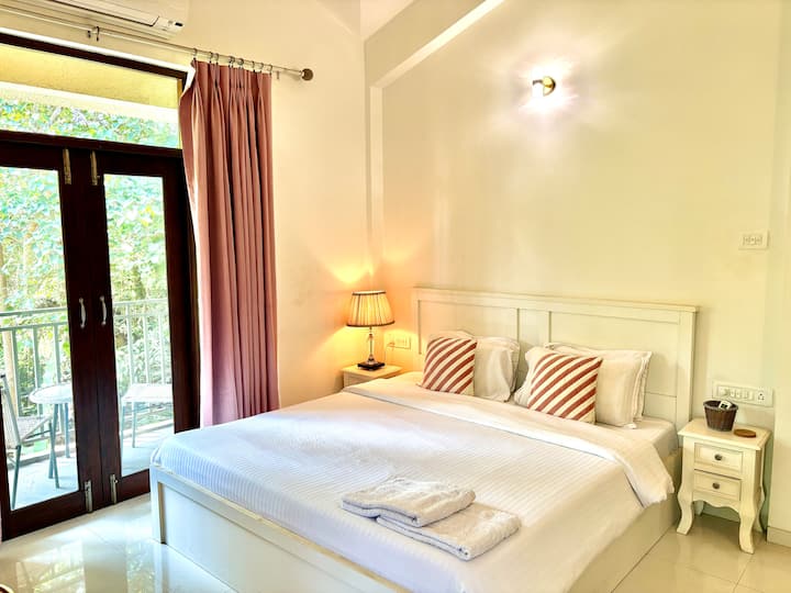 Premium 4BHK villa featuring a private pool, balconies, and cozy spaces