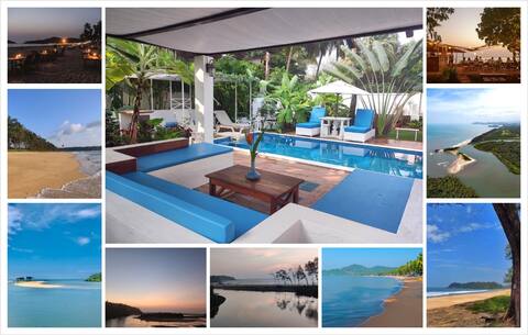 Pvt luxury, 200m from beach, serene neighborhood