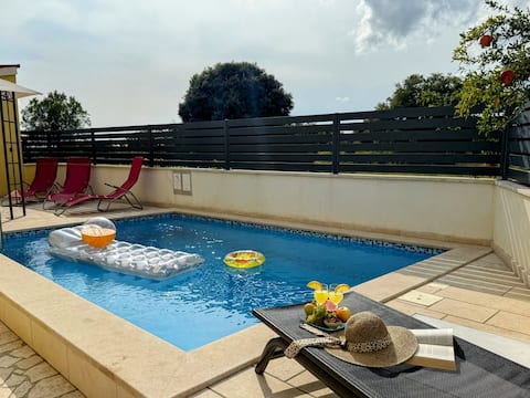 Family holiday apartment with private pool