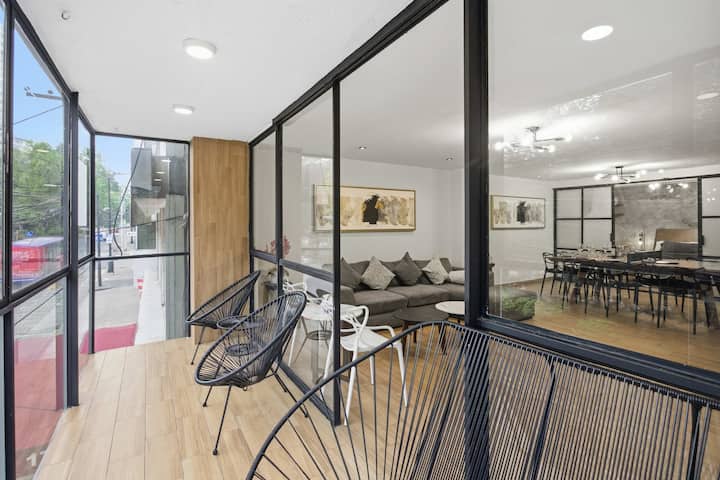 Polanco Stay, Terrace, Workspace & Prime Location - Mexico City