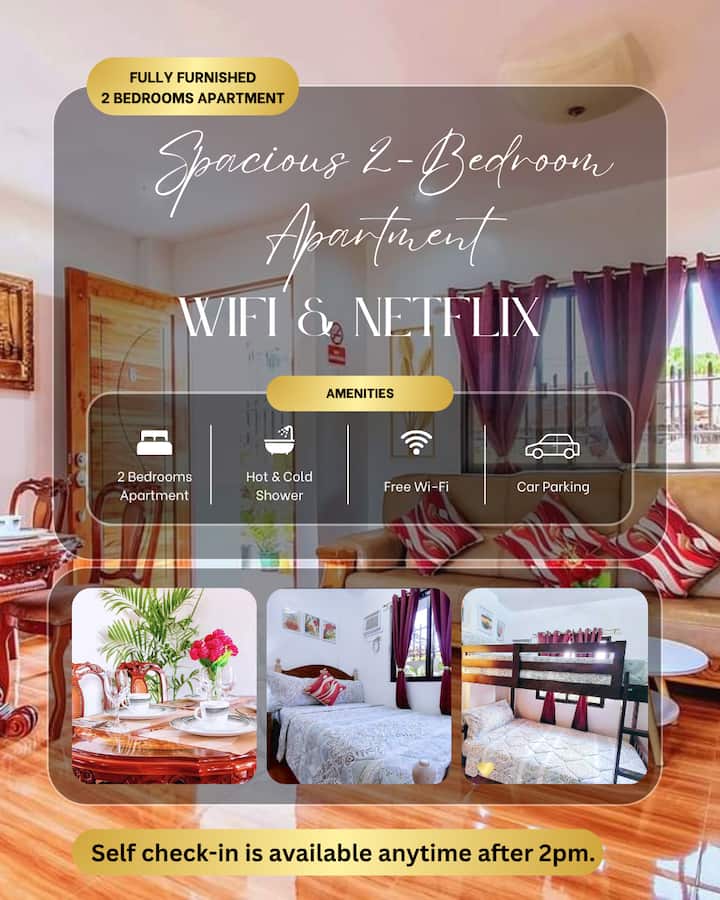 Spacious 2-bedroom Apartment》wifi》netflix - Liloan