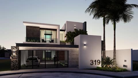 Luxury residence with A/C, large pool and waterfall!